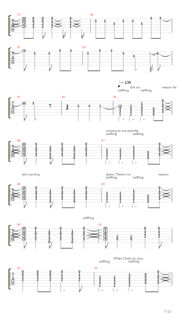 74-75吉他谱