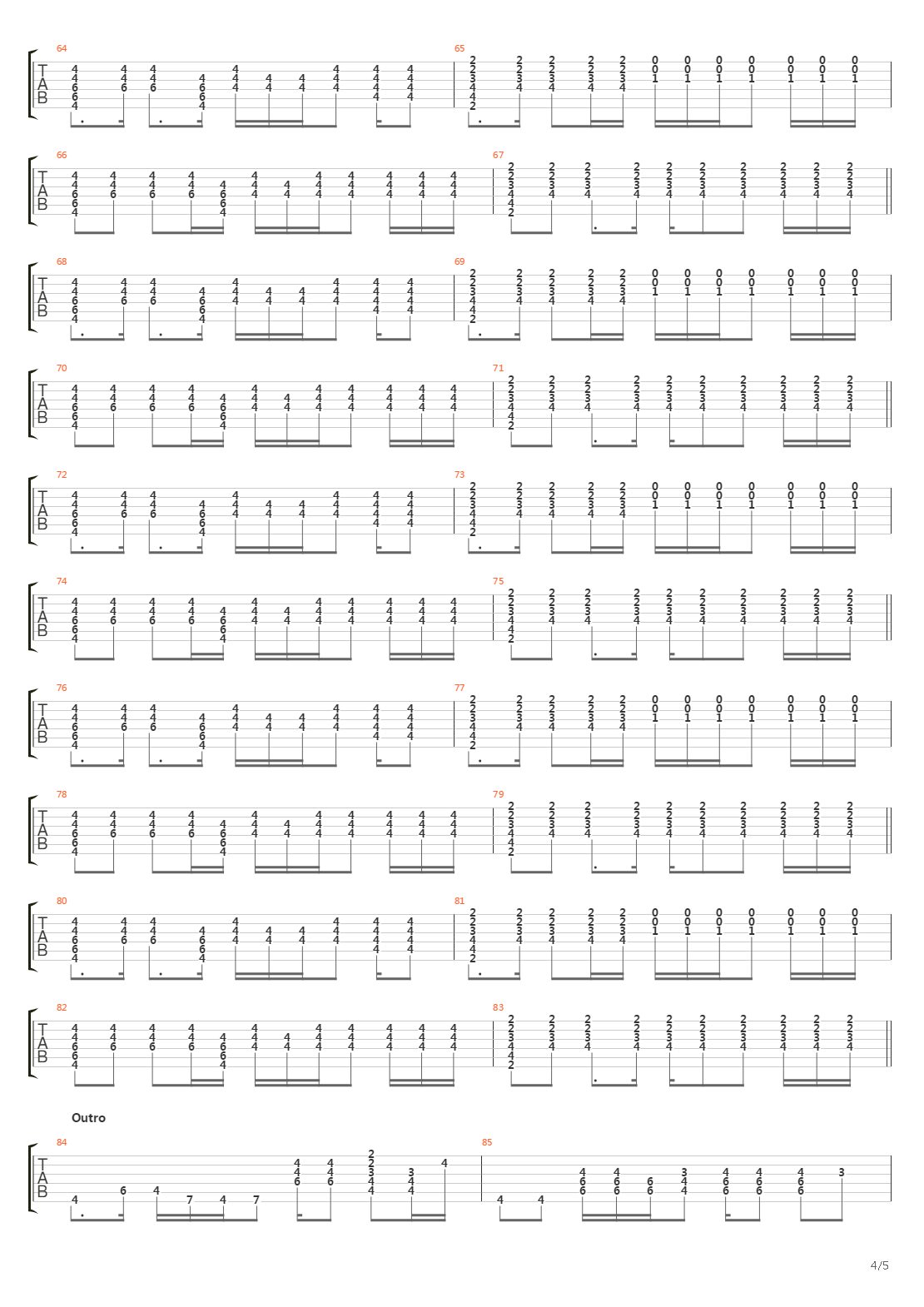 74-75吉他谱