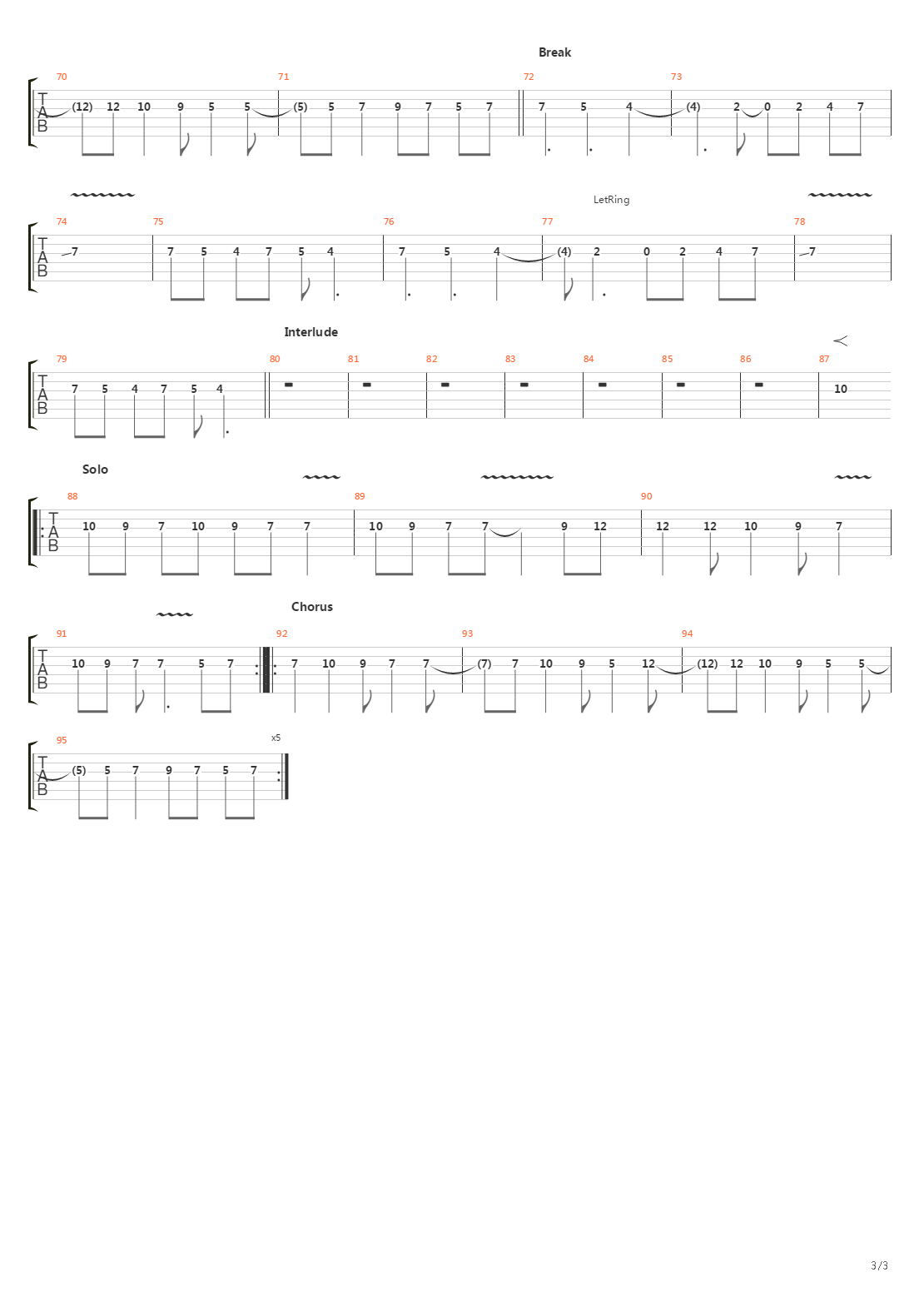 Rain吉他谱