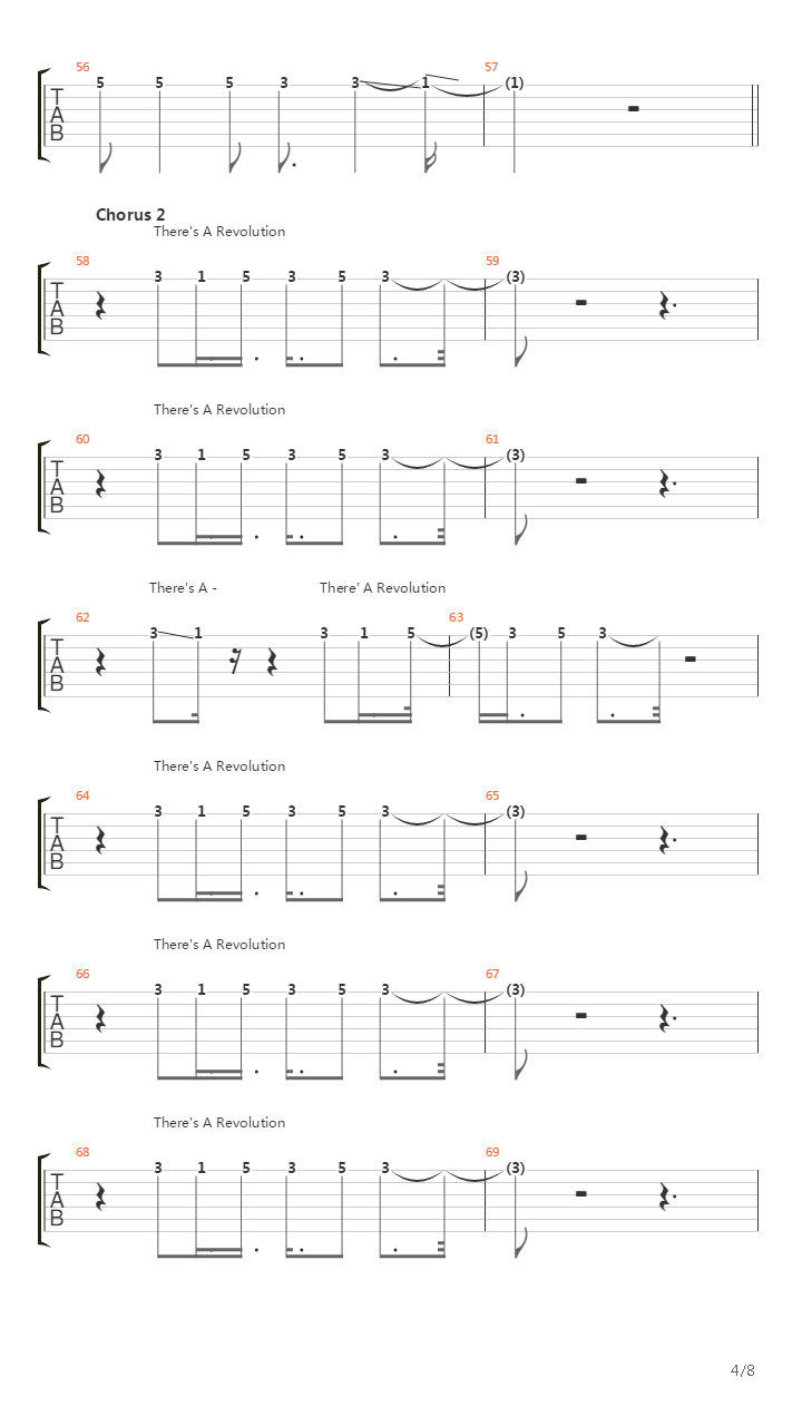 Revolution吉他谱