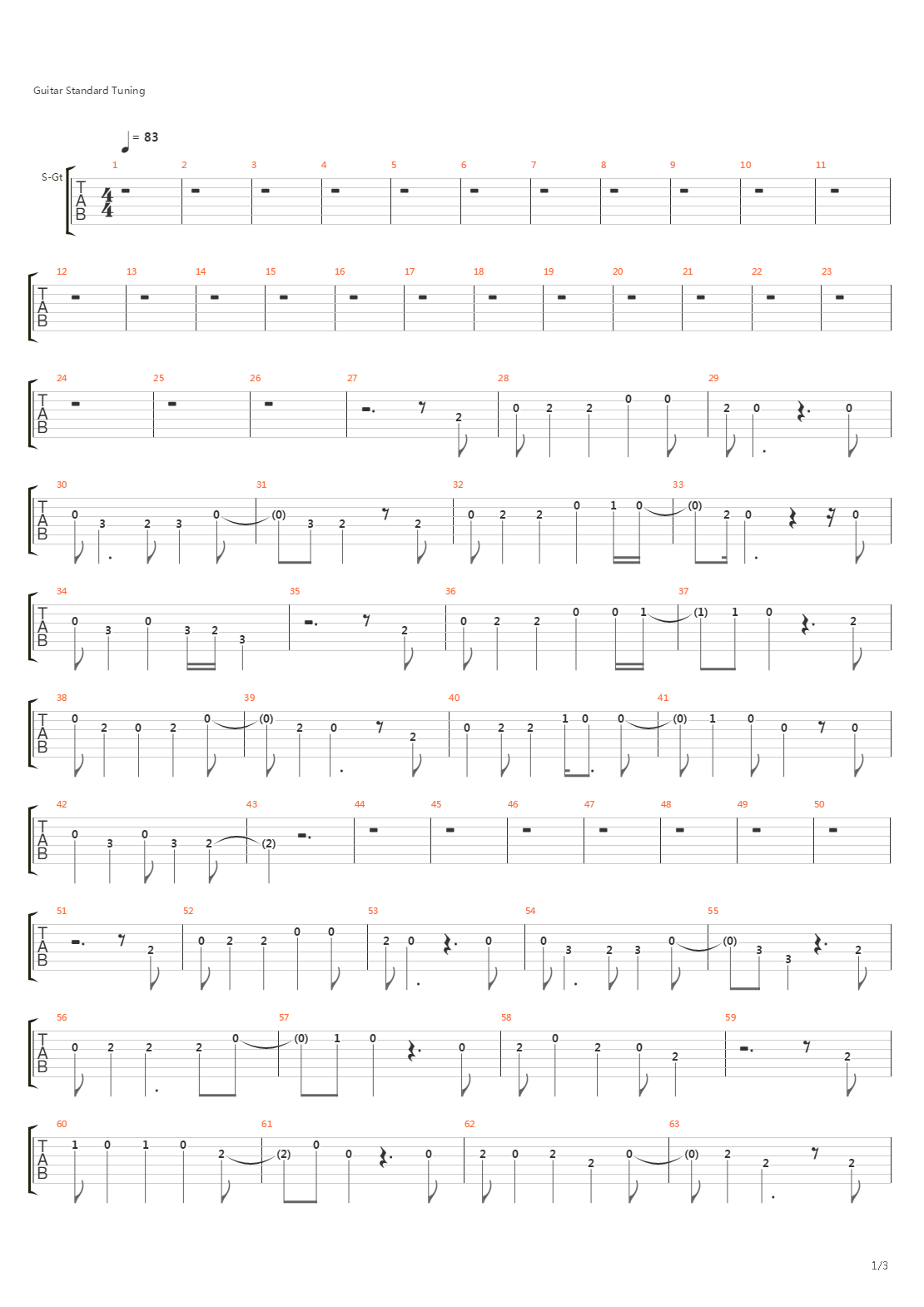 Apart吉他谱