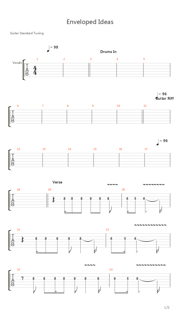 Enveloped Ideas吉他谱