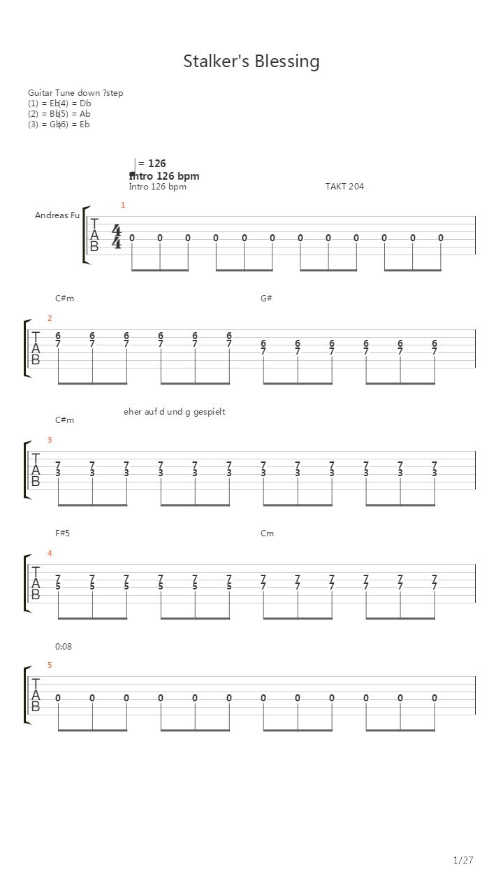 The Stalkers Blessing吉他谱