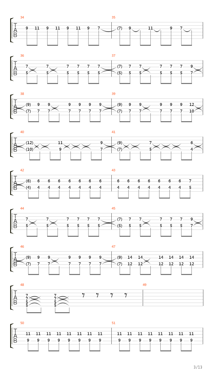 Quemando Cartas吉他谱