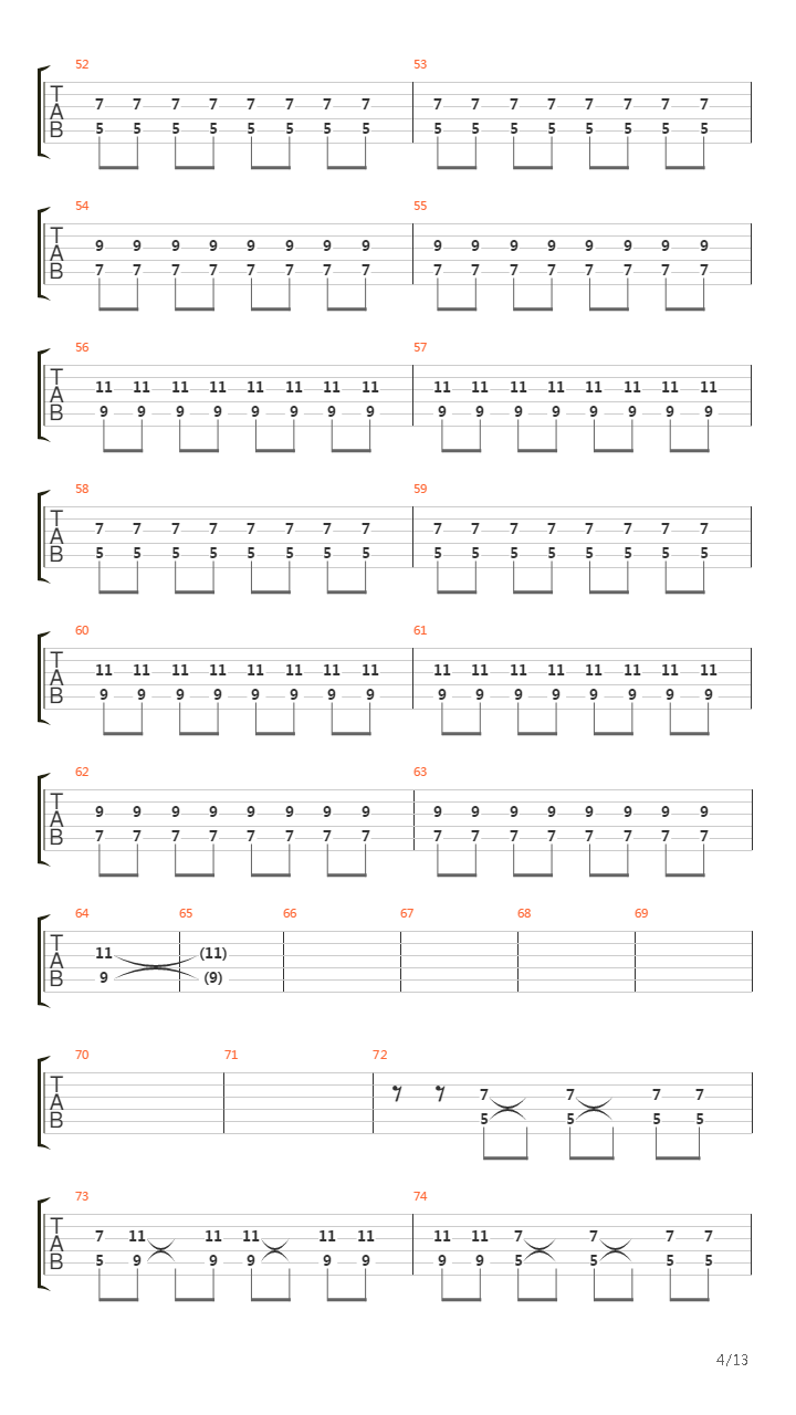 Quemando Cartas吉他谱