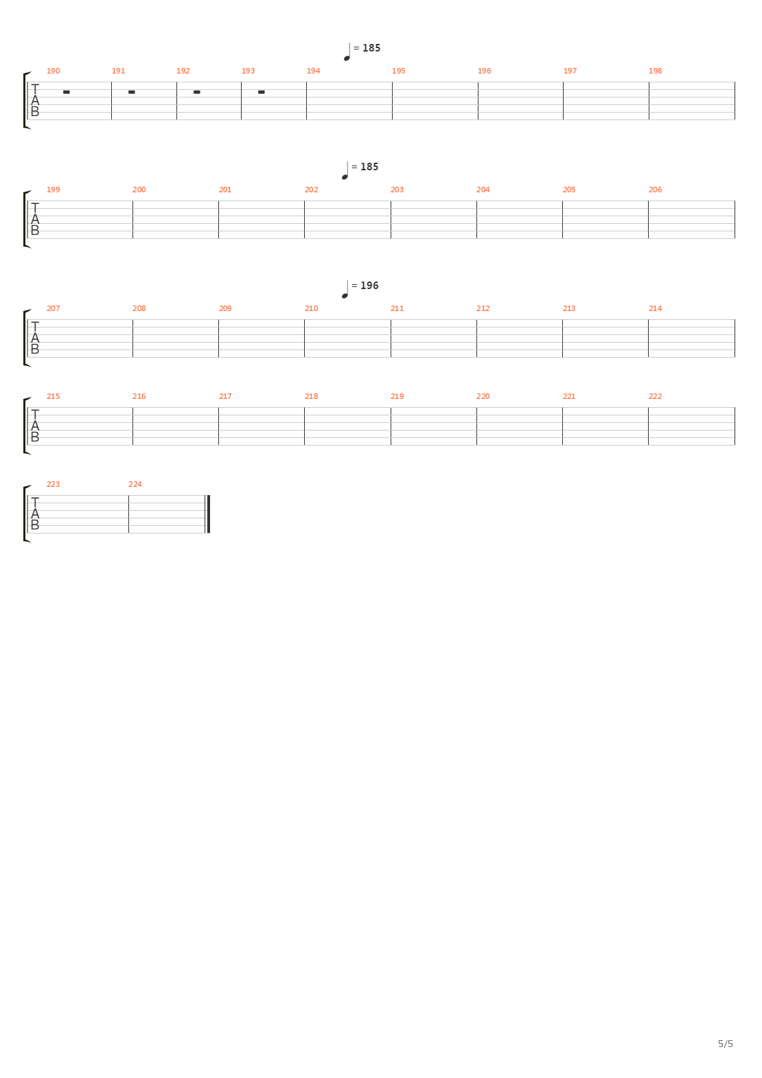 The Gunslinger吉他谱