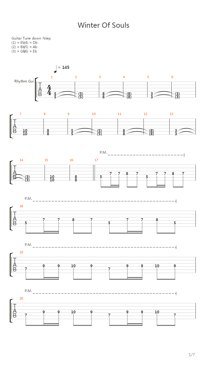 Winter Of Souls吉他谱