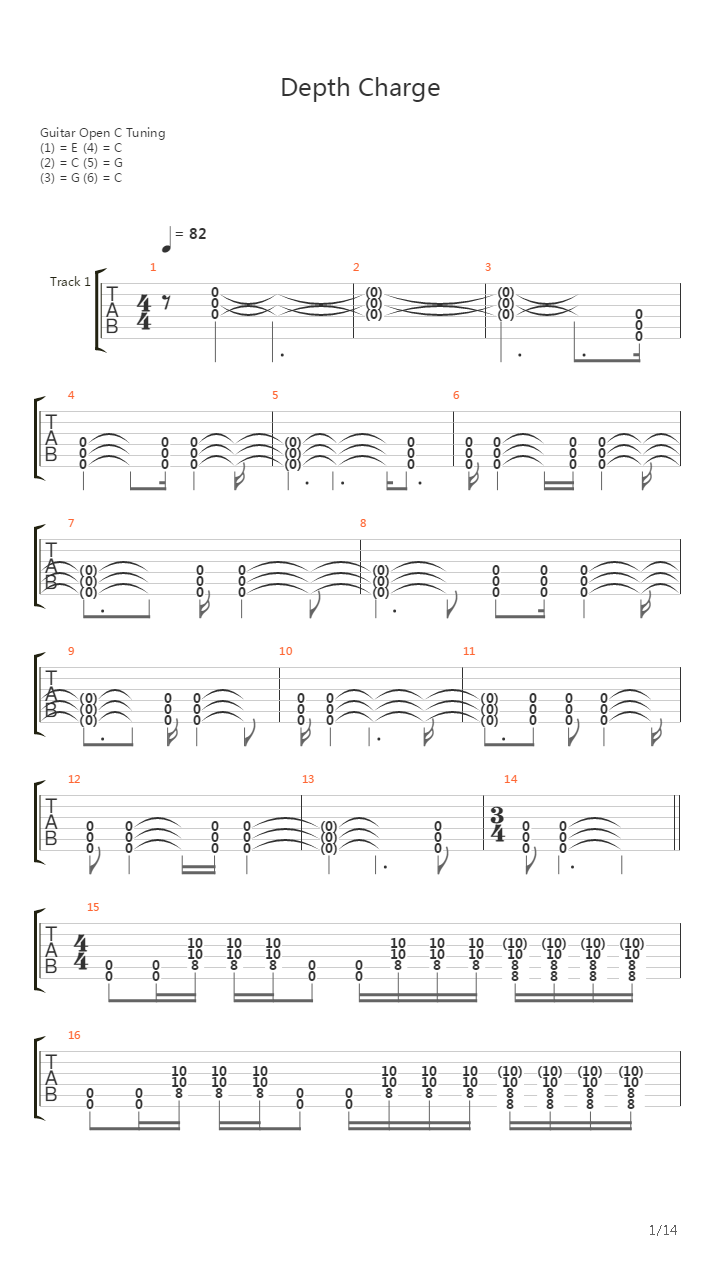 Depth Charge吉他谱