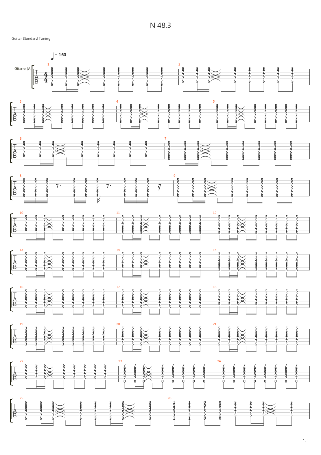 N483吉他谱