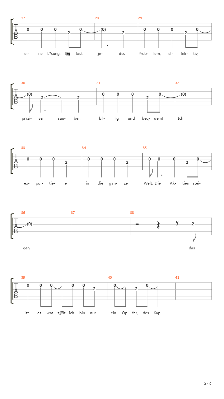 Opfer吉他谱