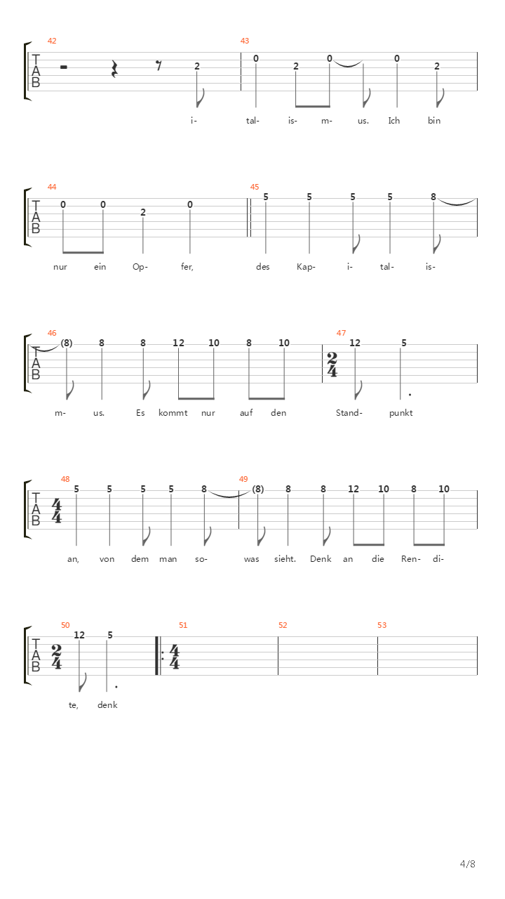 Opfer吉他谱