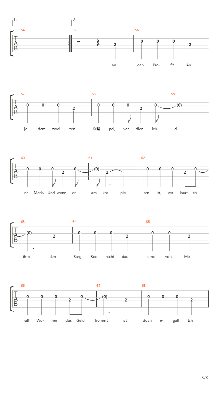 Opfer吉他谱