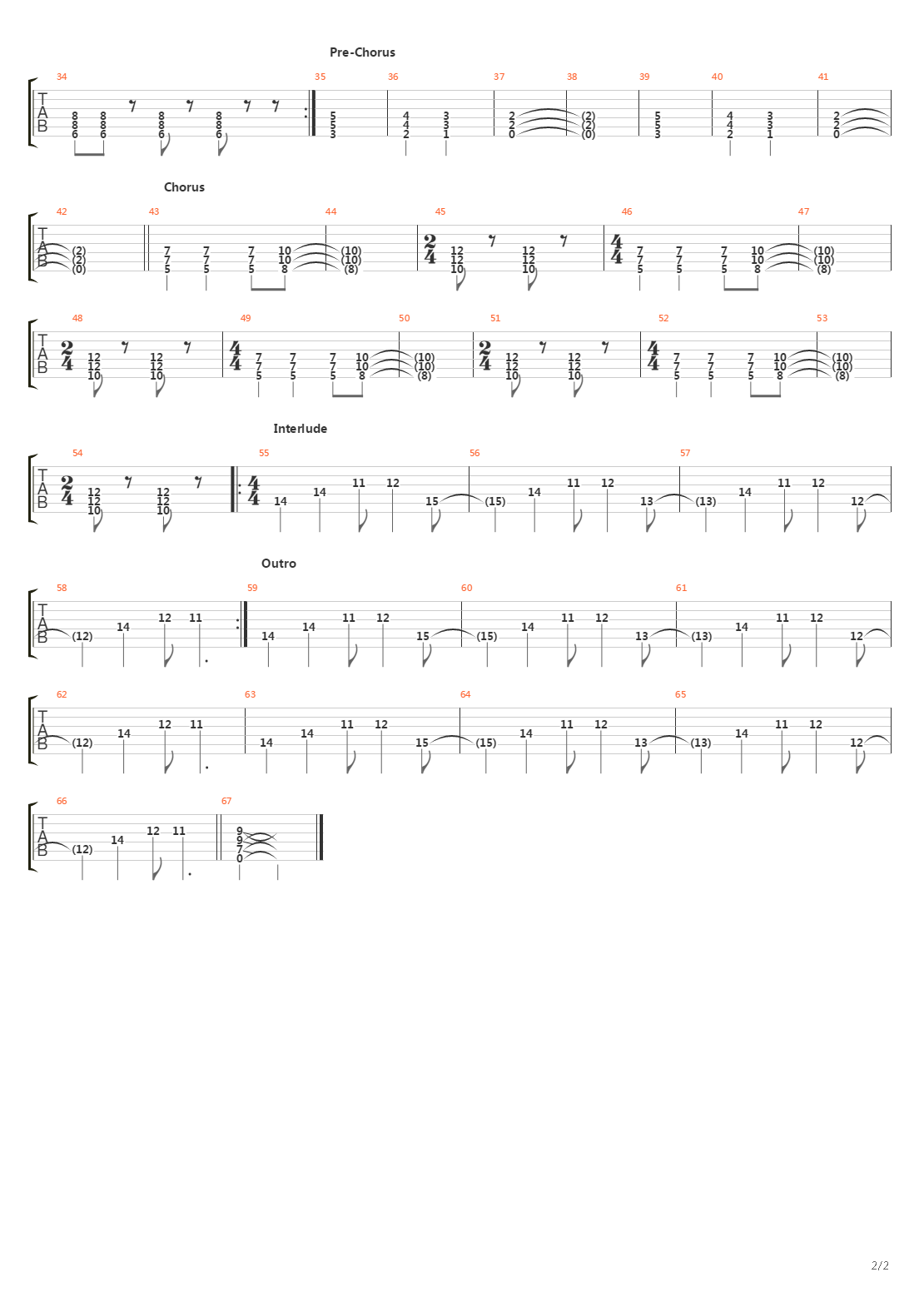 Opfer吉他谱