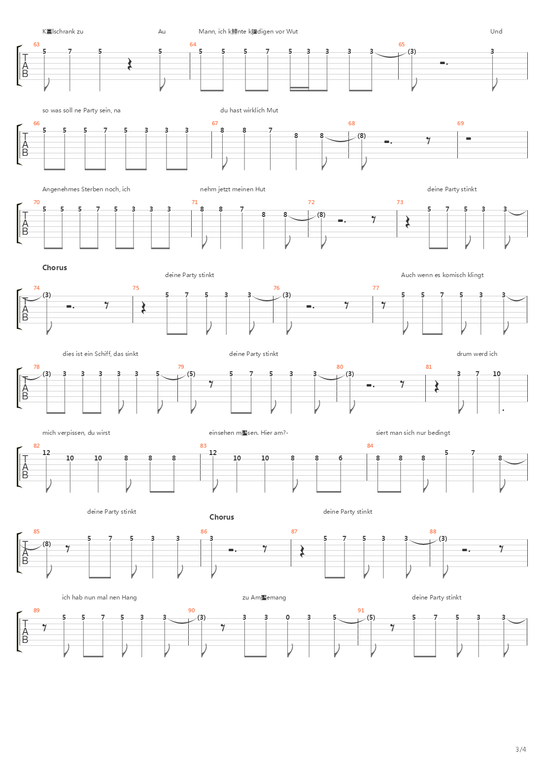 Party Stinkt吉他谱