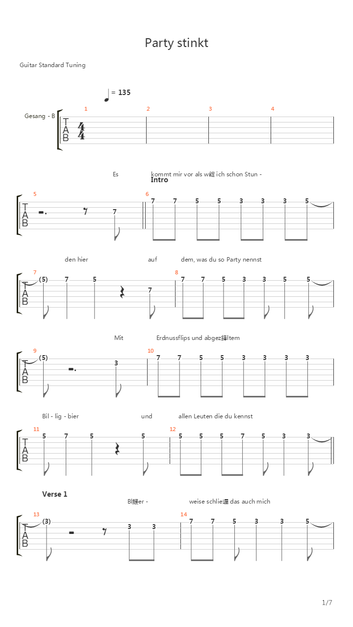 Party Stinkt吉他谱