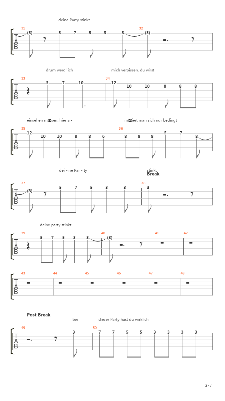 Party Stinkt吉他谱
