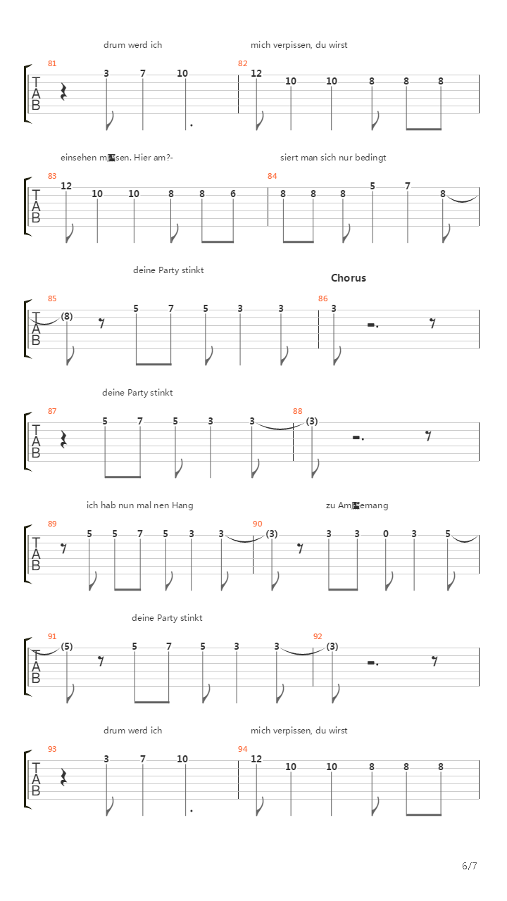 Party Stinkt吉他谱