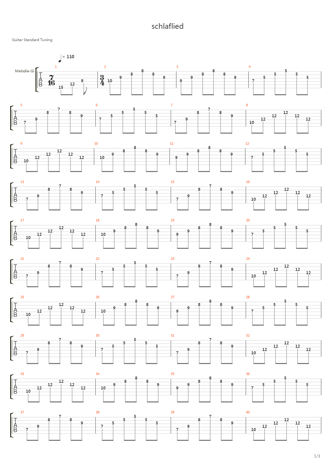Schlaflied吉他谱