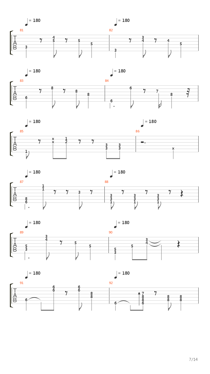 The General吉他谱