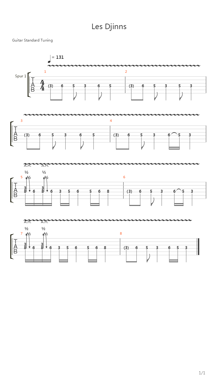 Les Djinns吉他谱