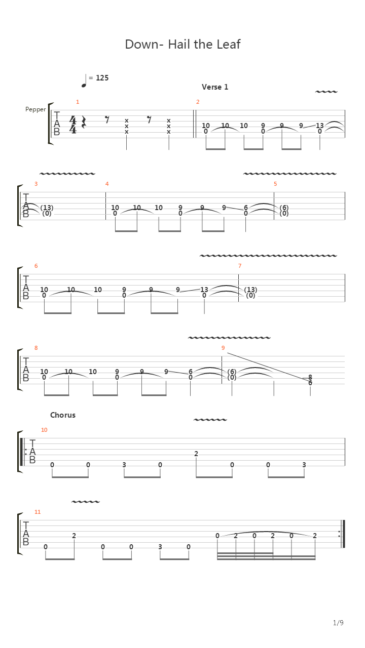 Hail The Leaf吉他谱