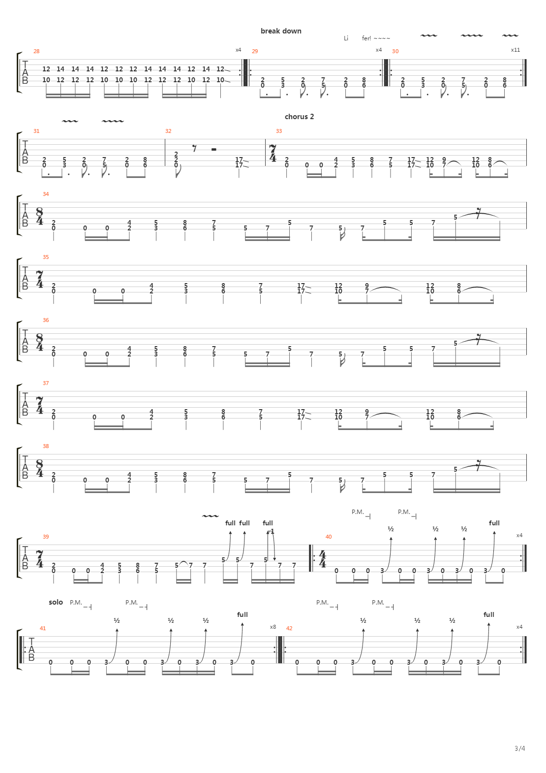 Lifer吉他谱