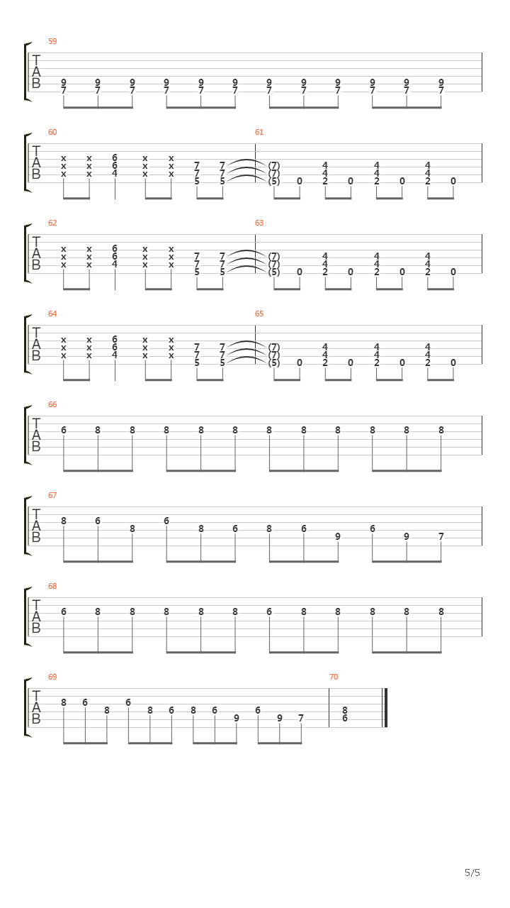 Lysergik Funeral Procession吉他谱