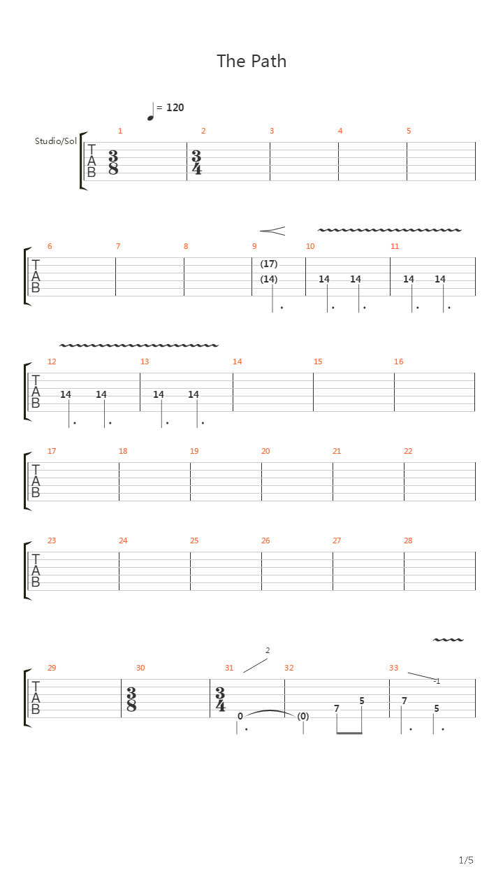 The Path吉他谱