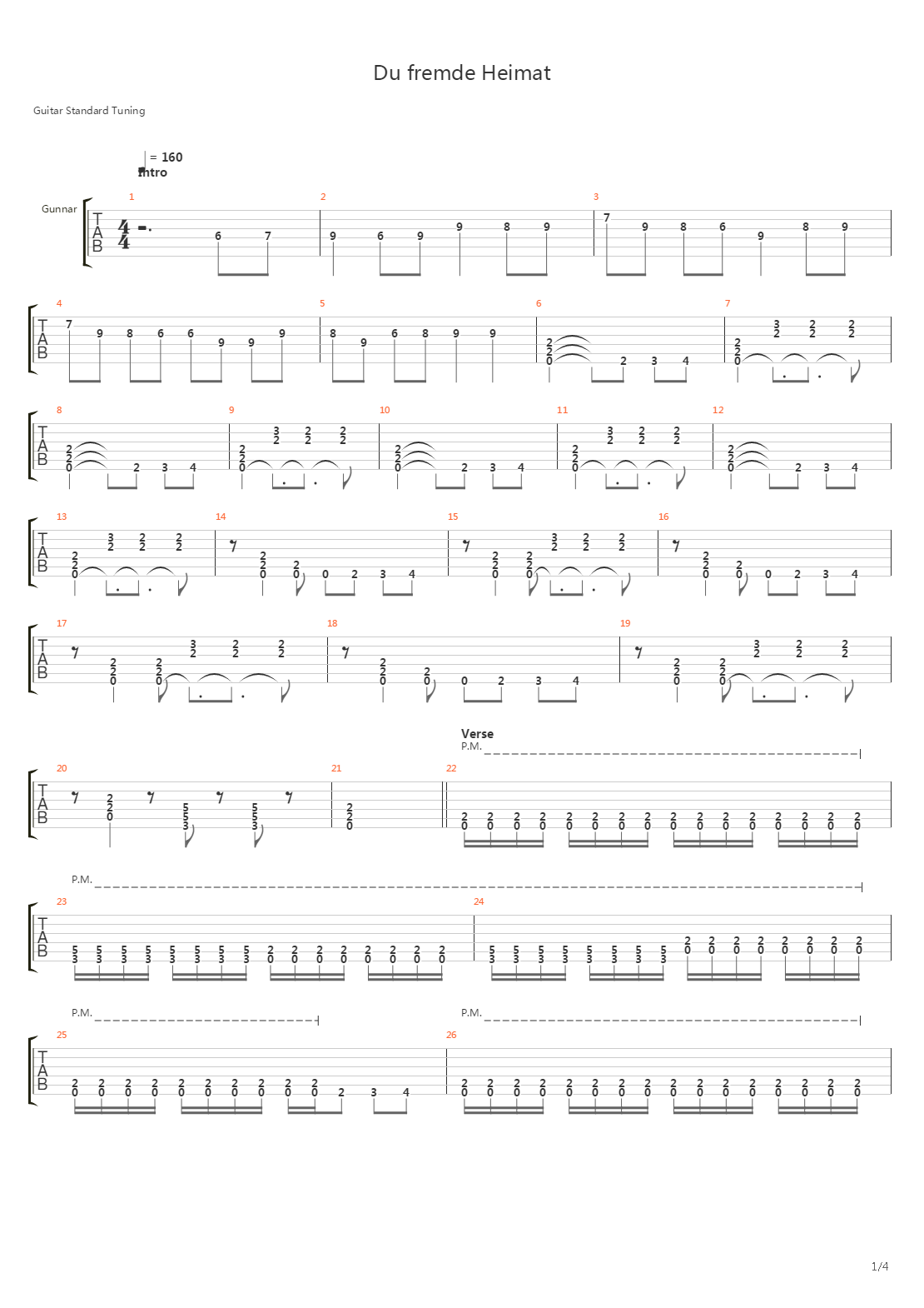 Du Fremde Heimat吉他谱