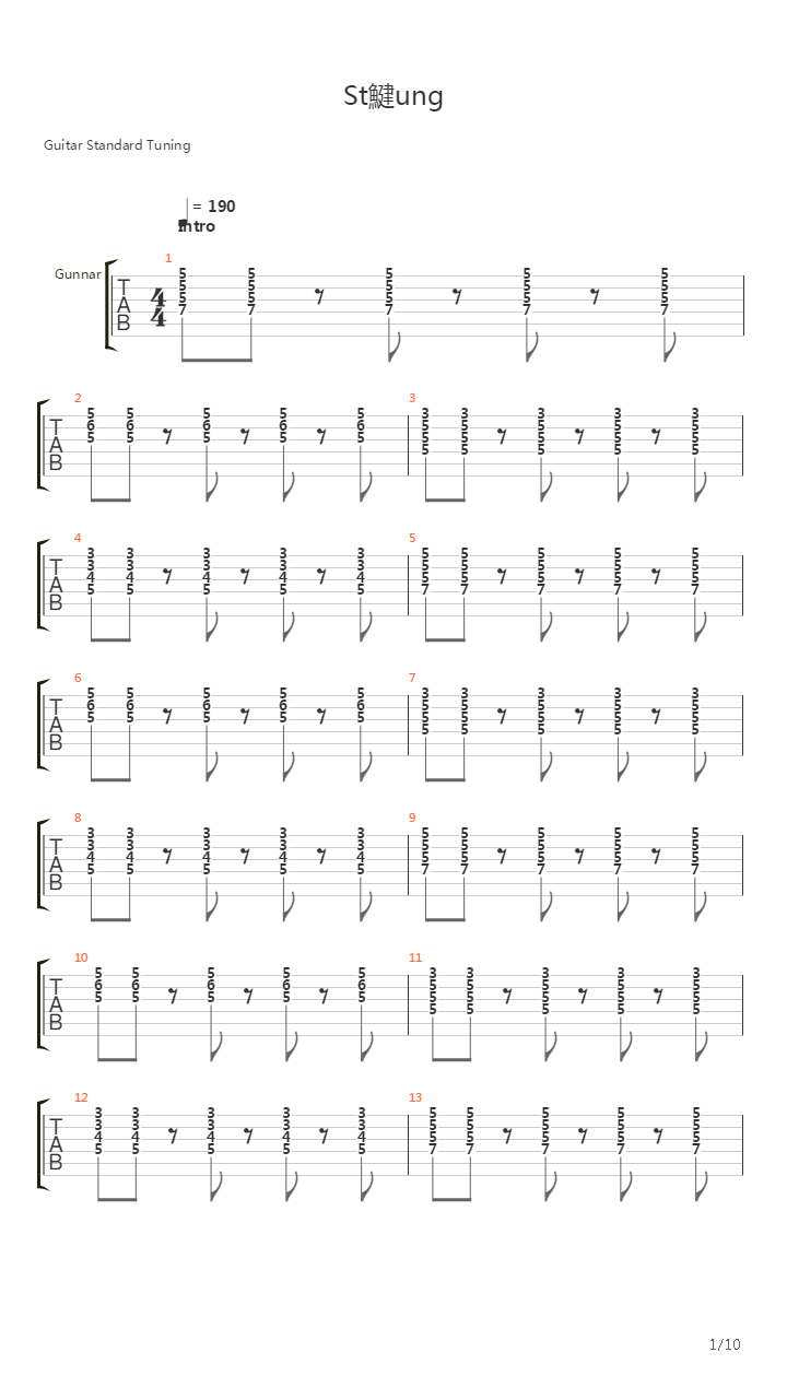 Strung Live吉他谱
