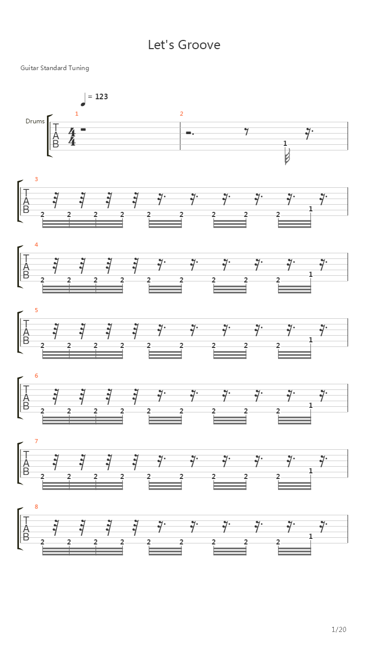 Lets Groove吉他谱