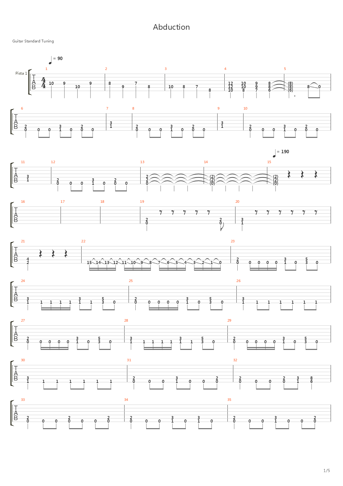 Abduction吉他谱
