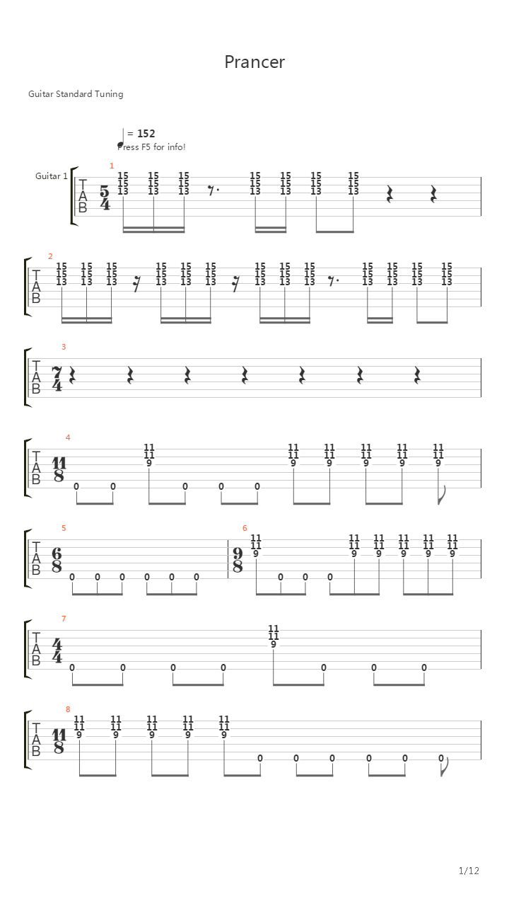 Prancer吉他谱