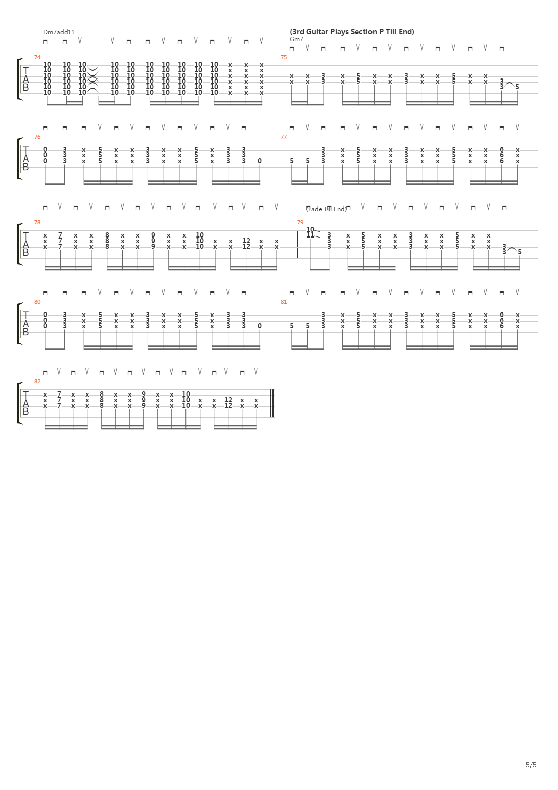 Long Train Runnin吉他谱