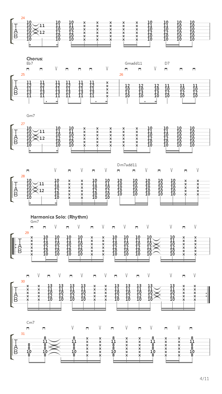 Long Train Runnin吉他谱