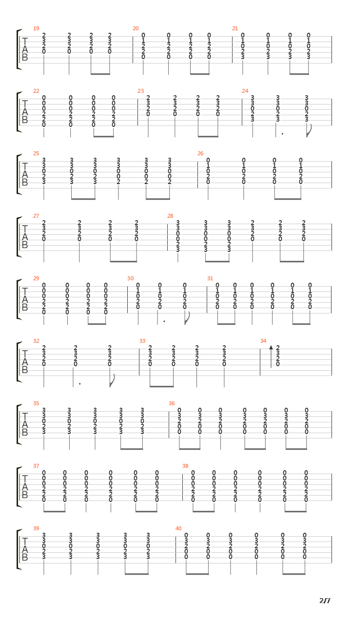 Tokyo(完整总谱)吉他谱