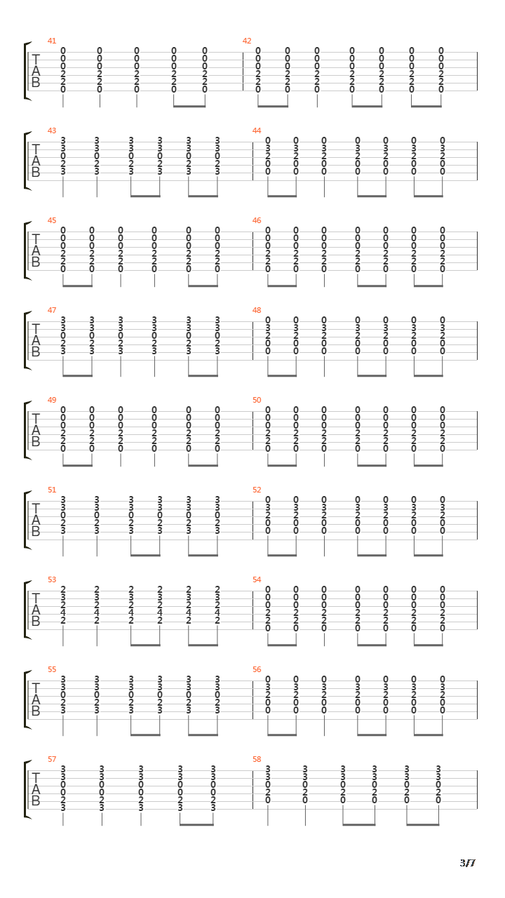 Tokyo(完整总谱)吉他谱