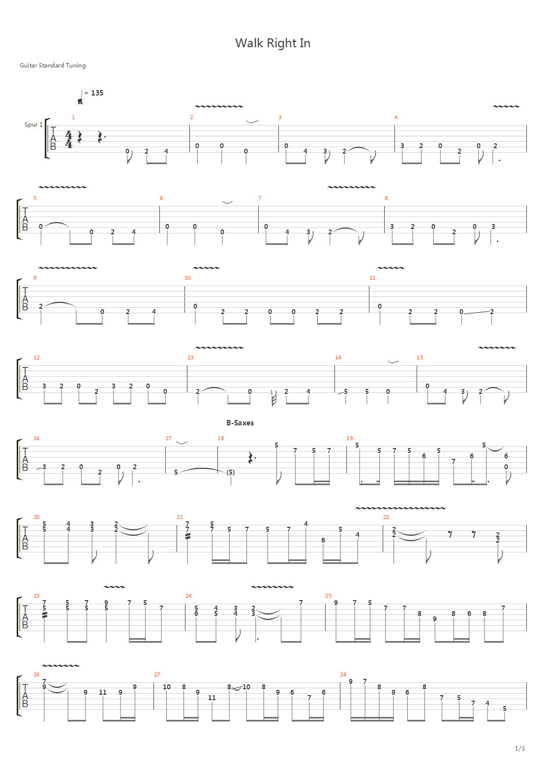 Walk Right In吉他谱
