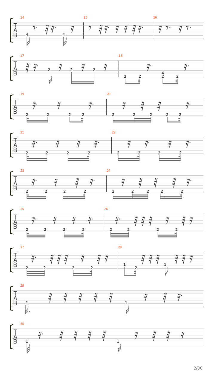 Triste Cancion De Amor吉他谱