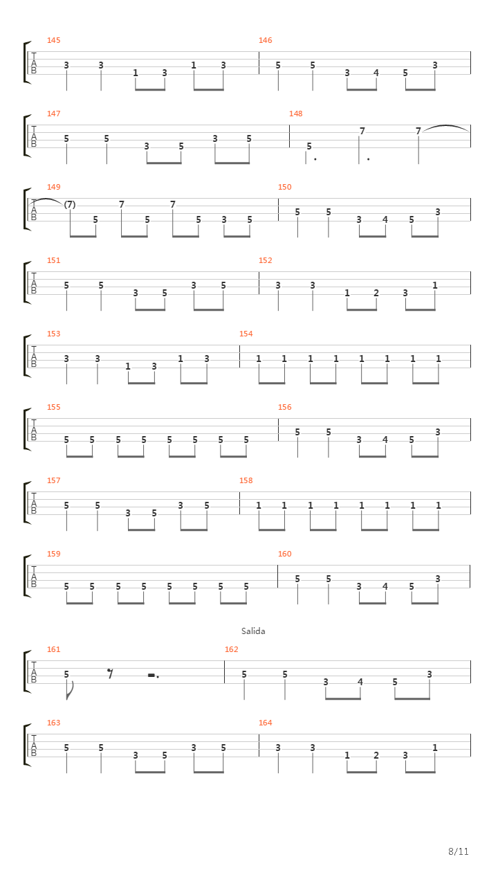 Triste Cancion吉他谱