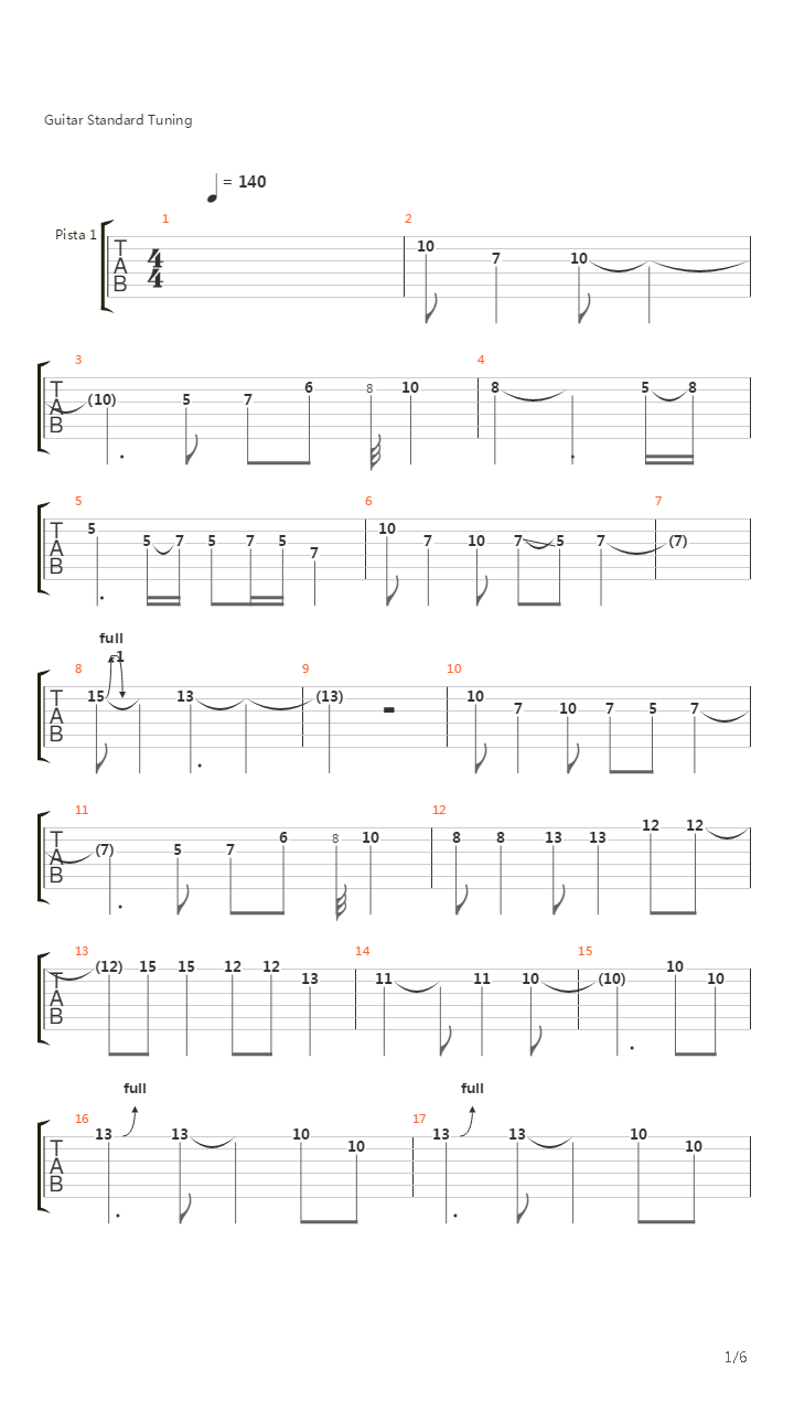Triste Cancion吉他谱