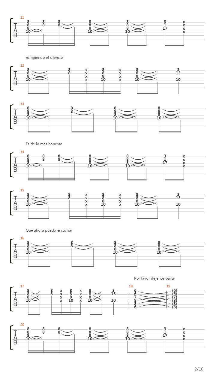 Guitarras Blancas吉他谱