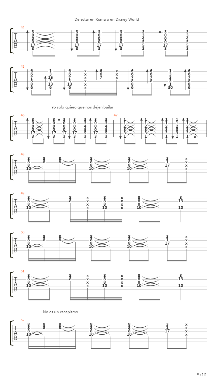 Guitarras Blancas吉他谱