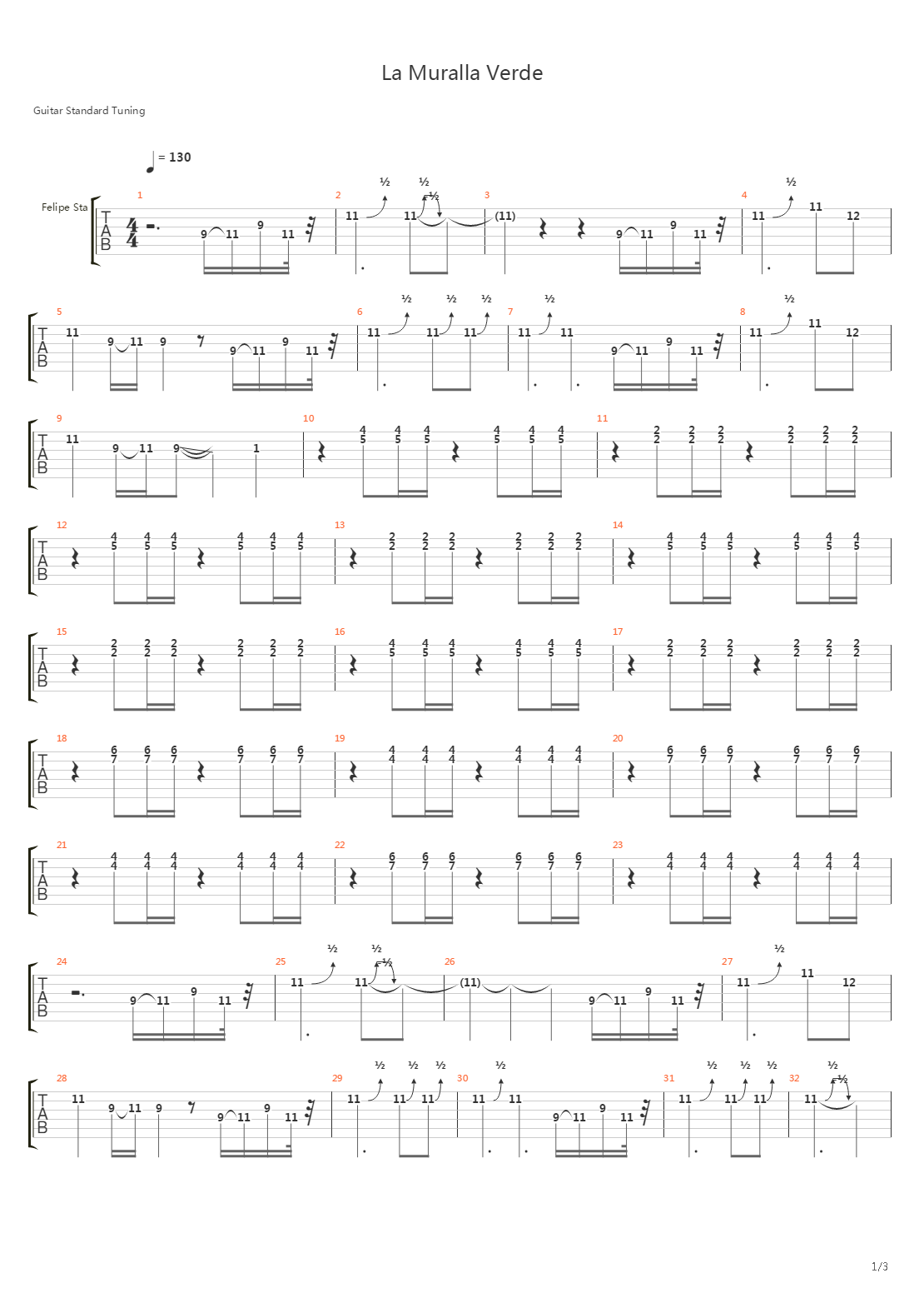 La Muralla Verde吉他谱