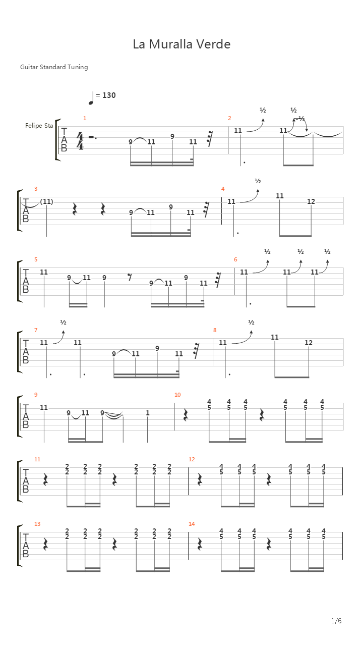 La Muralla Verde吉他谱
