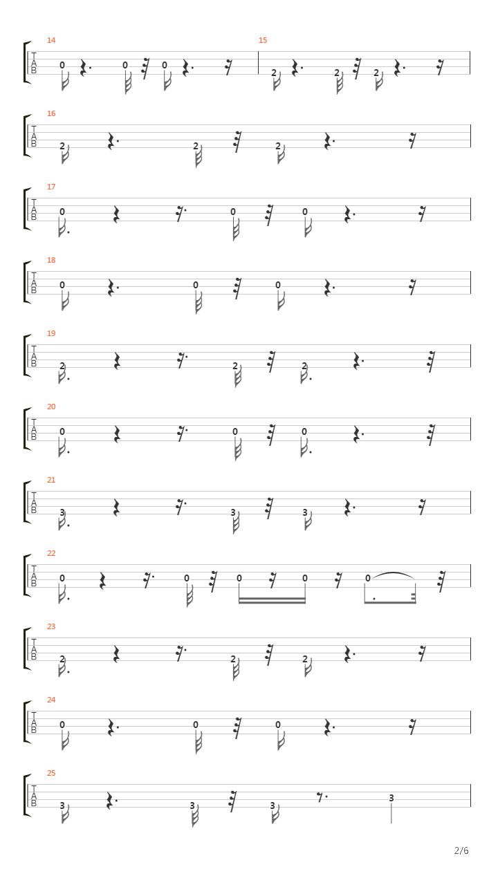 Simulacro De Tension吉他谱