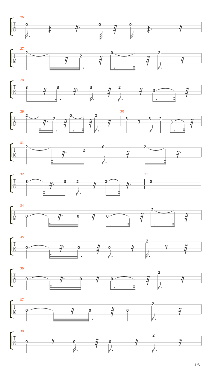 Simulacro De Tension吉他谱