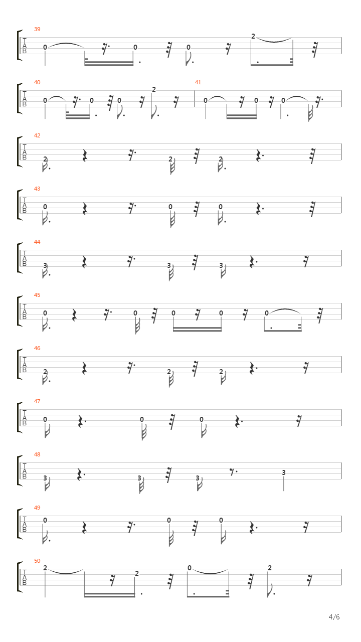 Simulacro De Tension吉他谱