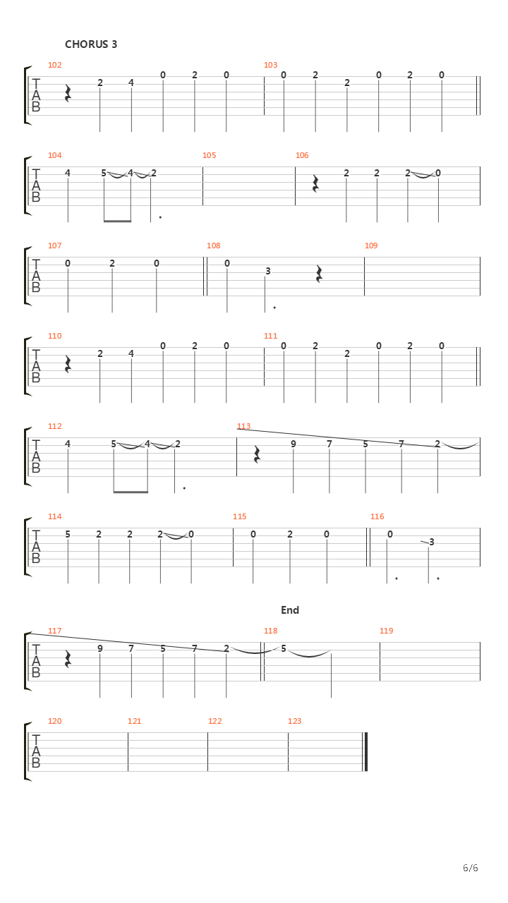 Bitemarks And Bloodstains吉他谱