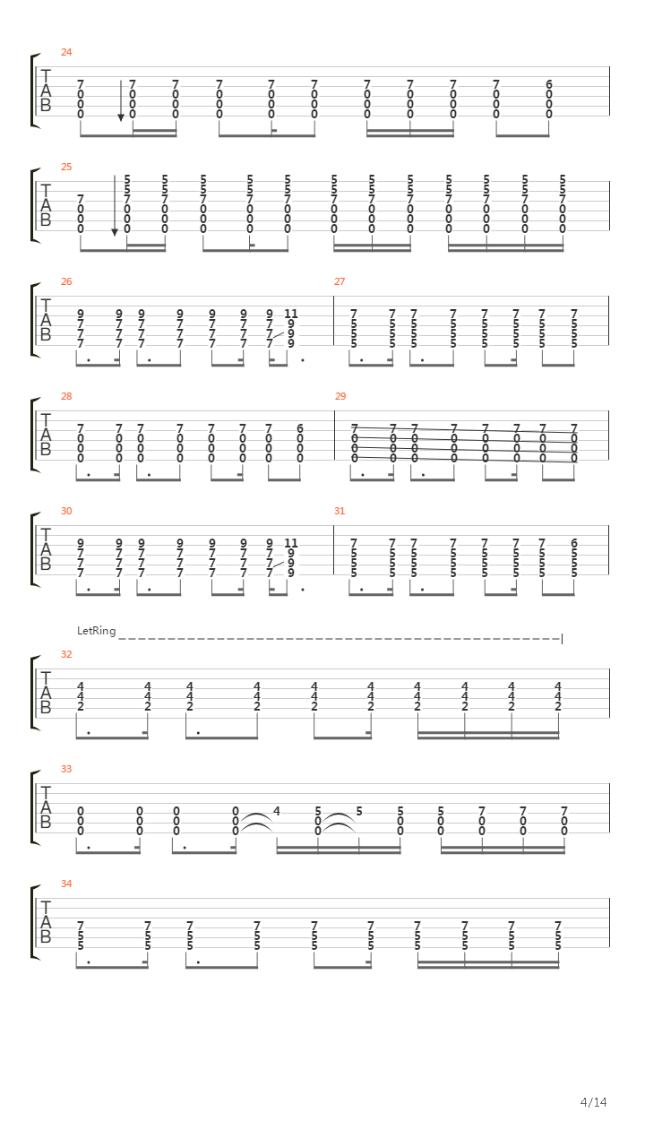 Ember吉他谱